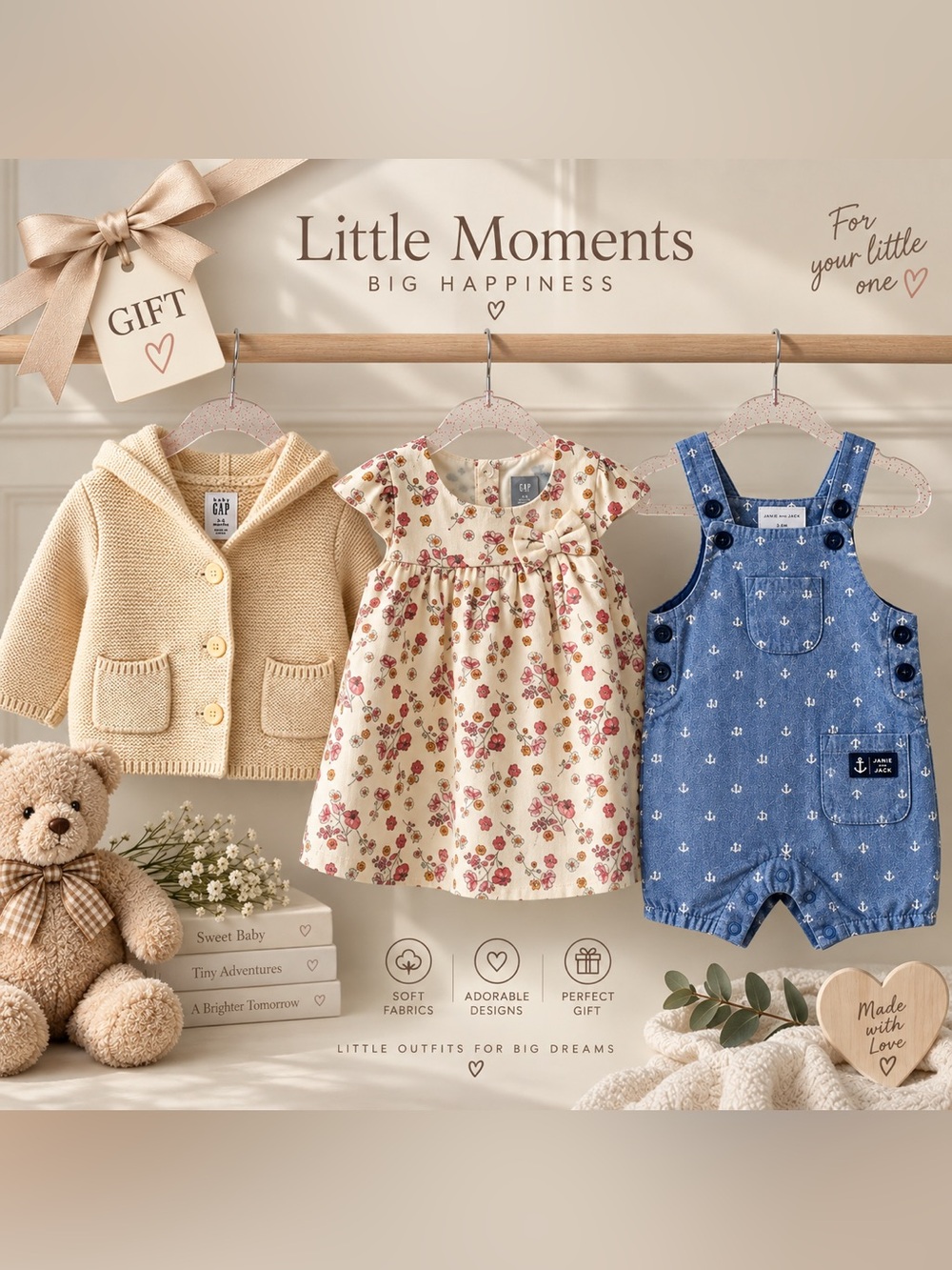 Baby Girl 3-Piece Bundle GAP Janie and Jack Primark 3-6M + FREE Dress gift 💝